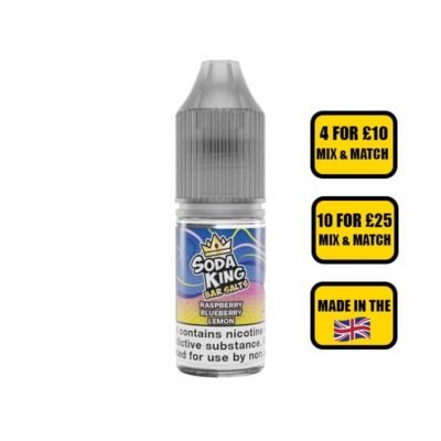 Soda King Bar Salt Raspberry Blueberry Lemon nic salt vape