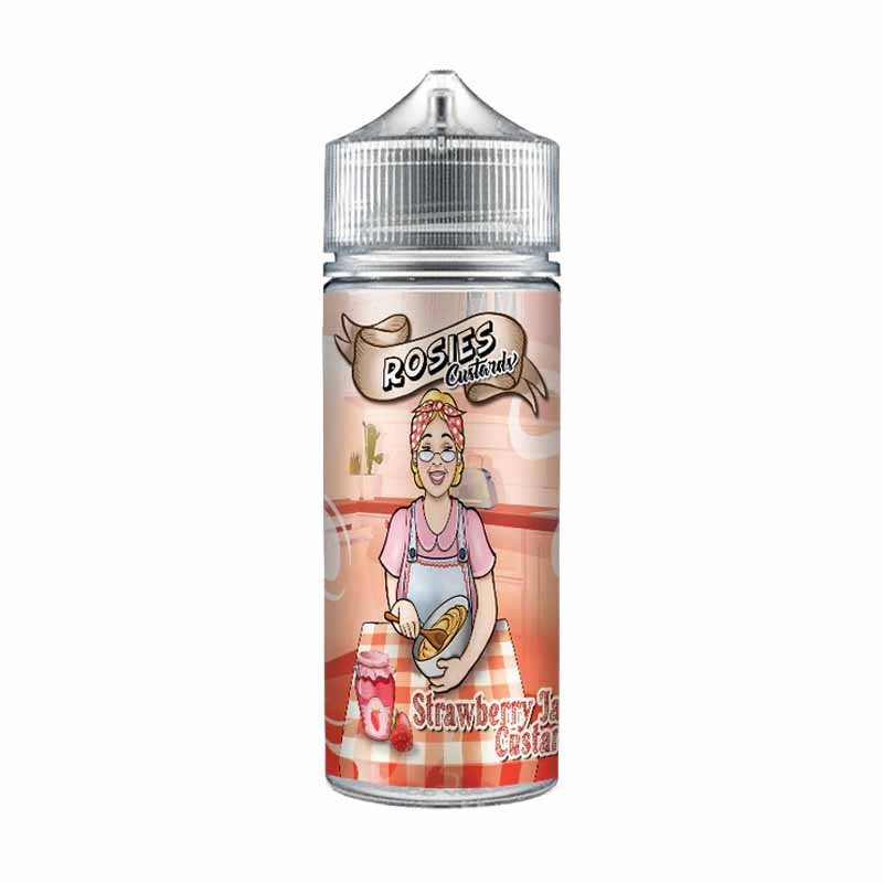 strawberry jam custard Rosies Custards Strawberry Custard 100ml Shortfill - Image 1