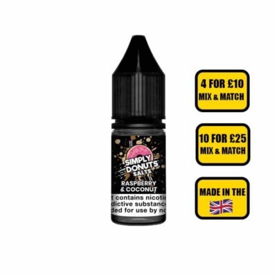 nicotine vape juice Simply Donuts Raspberry & Coconut