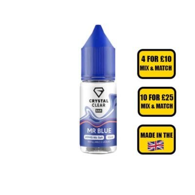 Crystal Clear Bar Salts Mr Blue Nic Salt 10ml