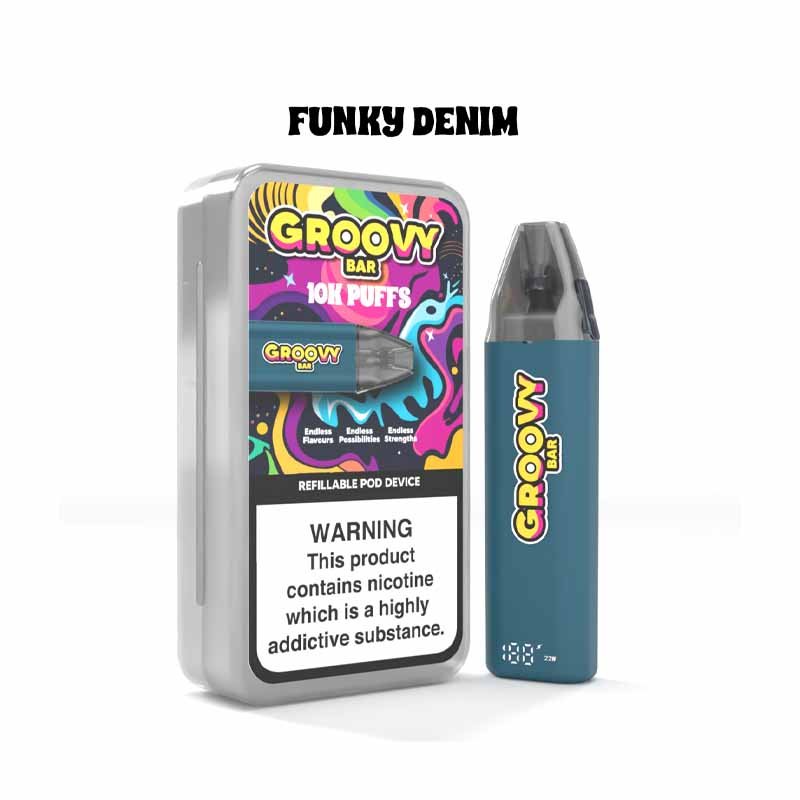 funky denim Halloween Special – Groovy Bar Kit + 3 Pods + 3 E-Liquids – Now Only £19.99 - Image 9