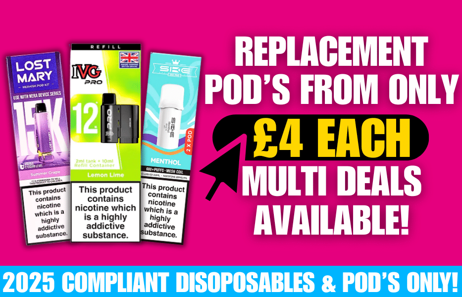 refillable pods from £4