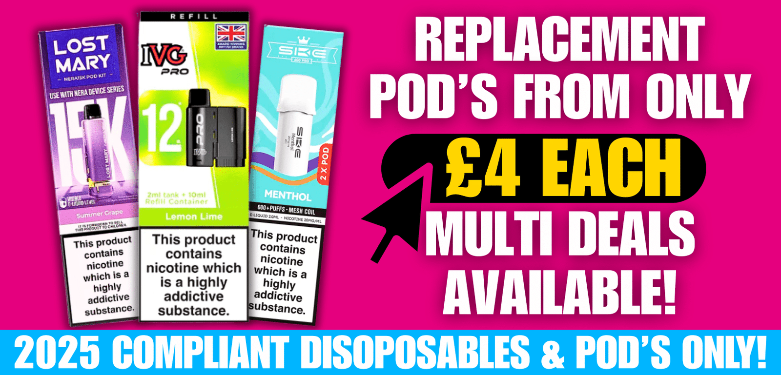 re fill pods from £4